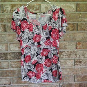 Susan Lawrence Floral Blouse size L